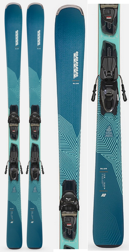 k2 blue skis K2 Blur 76W Womens Skis with QuikClik M3 10 Bindings 2026
