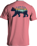 The Mountains Are Calling Short-Sleeve Souvenir T-Shirt (Bear Scene)