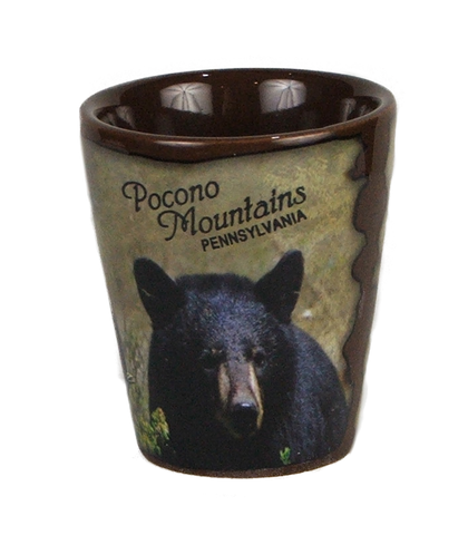 Bear Shot Glass with Animal Info