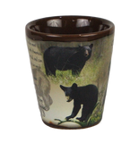 Bear Shot Glass with Animal Info