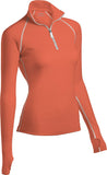 Coldpruf Honeycomb Base Layer Mock Zip (Women's) Melon