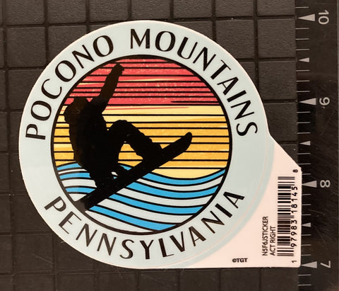 Act Right Pocono Mountains Snowboard Sticker