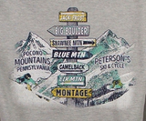 Pocono Mountain Ski Areas Medium Weight Hooded Sweatshirt