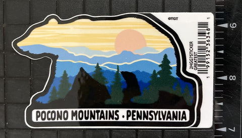 GREATEST Pocono Mountains Bear Sticker