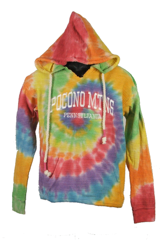 Pocono Mountains Tie Dyed Hoodie Sweatshirt