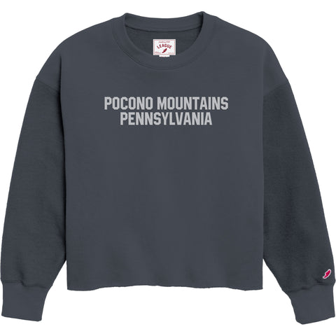 Pocono Mountains Embossed Puff Print Crewneck Sweatshirt