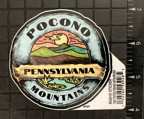 Tinted Peaks Pocono Mountains Sticker