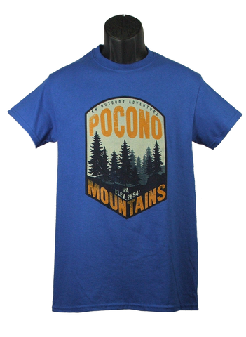 Pocono Mtns. blue souvenir T-shirt