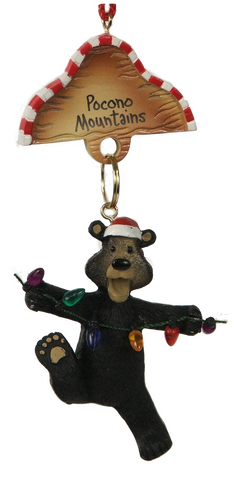 Dancing Bear with lights Ornament