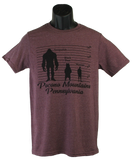 Pocono Mountains Bigfoot Lineup Souvenir Shortsleeve T-shirt  HTHMRN