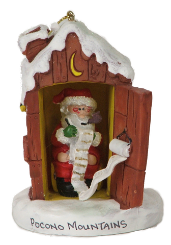 Santa lays a Yule Log - Ornament